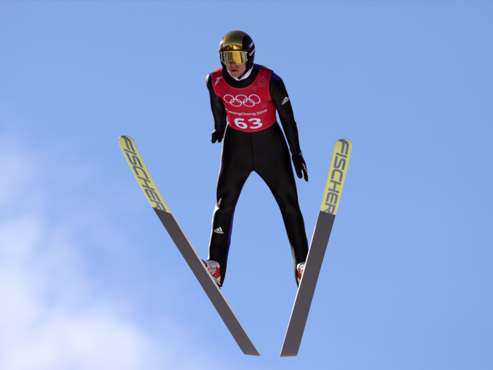 Here's just how far Olympic ski jumpers go when they launch into the air