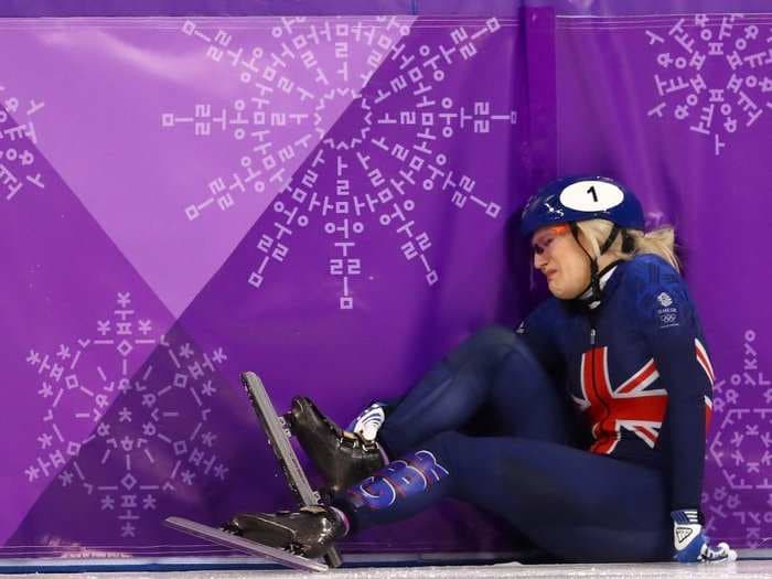 The British speed skater who tripped, bust her ankle, and was disqualified in pursuit of 3 gold medals admits 'it wasn't meant to be'