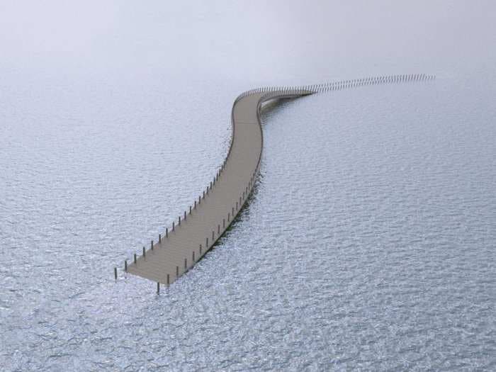 The Netherlands built a bridge that partially floods when it rains