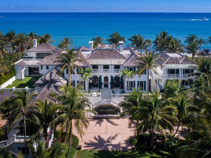 Tiger Woods' ex-wife Elin Nordegren is selling her oceanfront mansion in Florida for $49.5 million - and it comes with a three-story Swarovski crystal chandelier