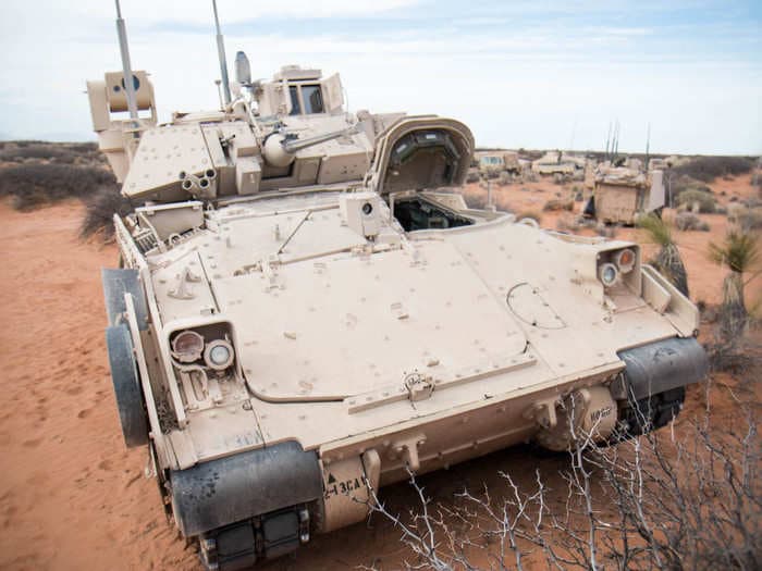 We got up-close to a Bradley fighting vehicle - and saw how the small crews forge strong bonds