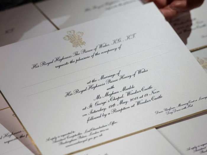 Prince Harry and Meghan Markle have sent out invitations to the royal wedding - here's what they look like