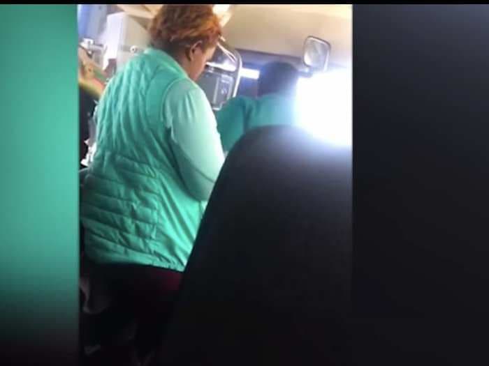 A video from a Greyhound bus shows passengers taking matters into their own hands after their driver starts to fall asleep