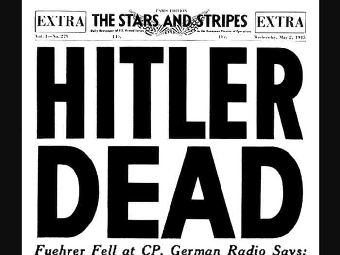 Hitler died 73 years ago today - here's how newspapers around the world reacted