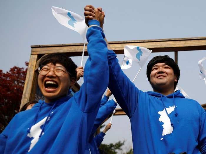 How some Koreans celebrated, and protested, the historic summit in South Korea