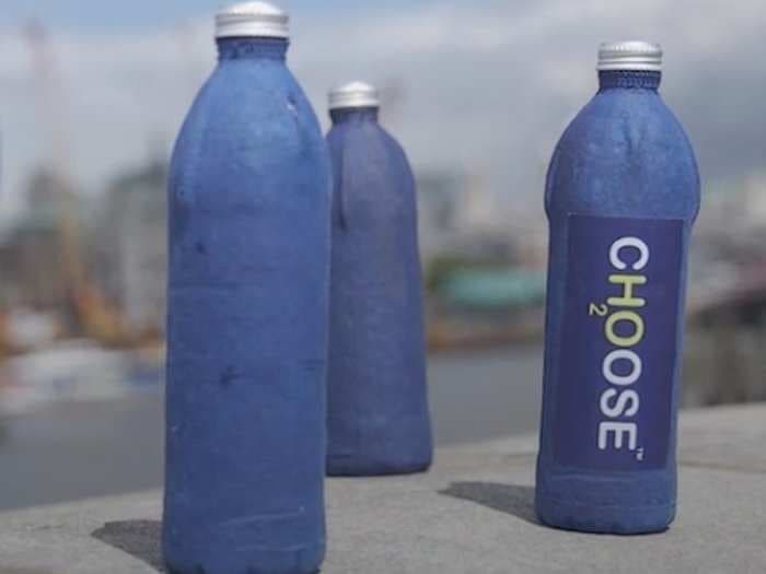 A scientist says he's invented a replacement for plastic water bottles that fully decomposes in 3 weeks