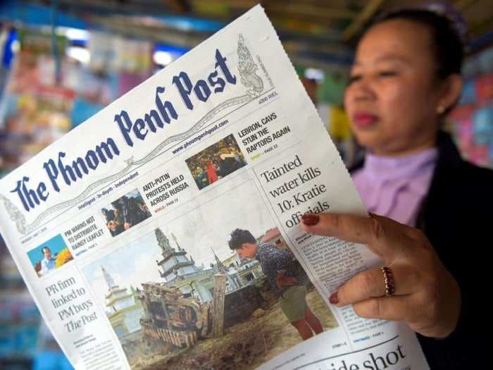 The new owner of Cambodia's last independent newspaper has purged staff for writing about its sale