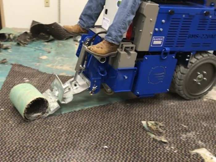 These scraping machines remove flooring with ease