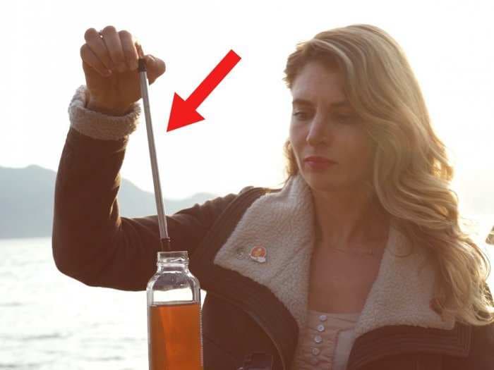 This reusable straw collapses to fit on your keyring and 'will last a lifetime'