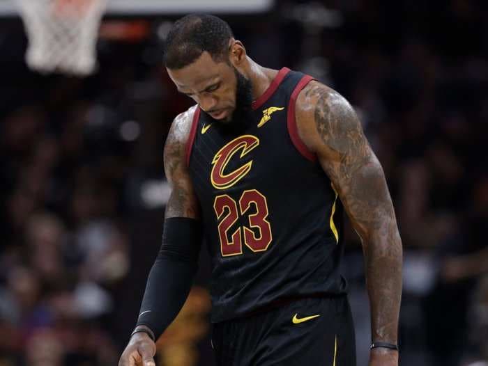 LeBron James played through the Finals with a serious hand injury that occurred after he punched a blackboard after the Cavs' devastating Game 1 loss