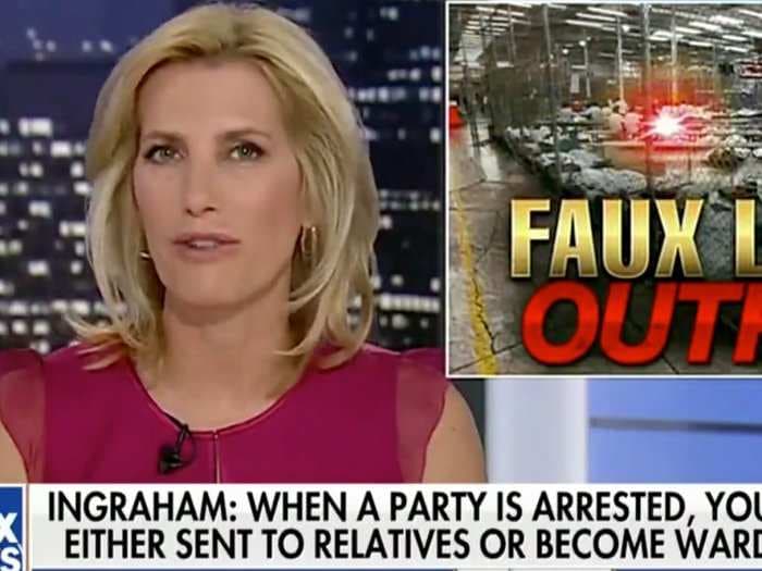 Laura Ingraham compared migrant child detention centers to 'summer camps' as the Trump administration faces escalating blowback over family separation policy