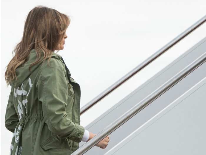 Melania flew to Texas to visit immigrant children wearing a jacket that says 'I really don't care, do u?'