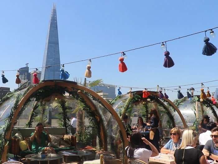 London's riverside pods have been revamped for summer - and they received 9,000 bookings in a single day