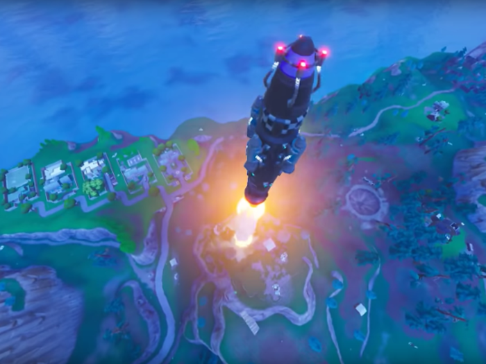 A one-time Fortnite event featured a rocket launch and rifts in the space-time continuum - here's what it looked like