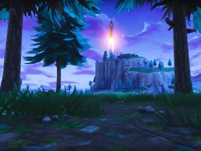 A one-time Fortnite event featured a rocket launch and rifts in the space-time continuum - here's what it looked like