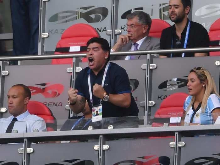 Diego Maradona raged against the American referee and accused England of 'theft' after Colombia crashed out of the World Cup