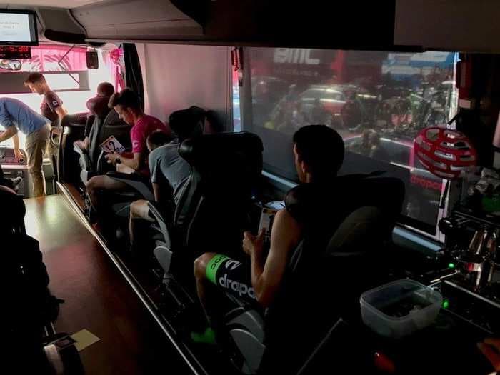 What goes on inside a Tour de France bus during those closed-door meetings