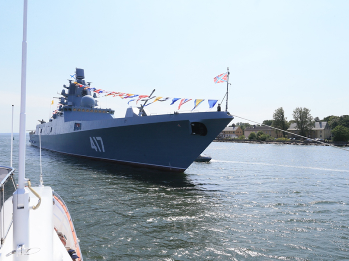 9 photos of Russia's new stealth frigate, a small warship that's much better armed than the US Navy's LCS