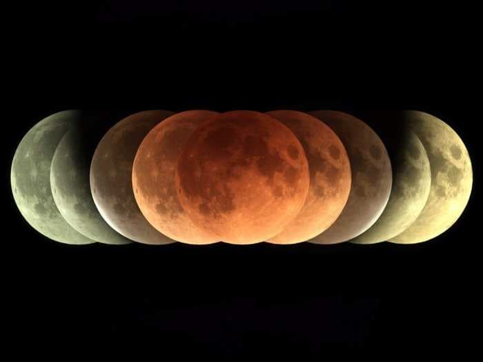 The total lunar eclipse would look stunning from the moon - Earth's sunrise and sunset will connect in a ring of fire