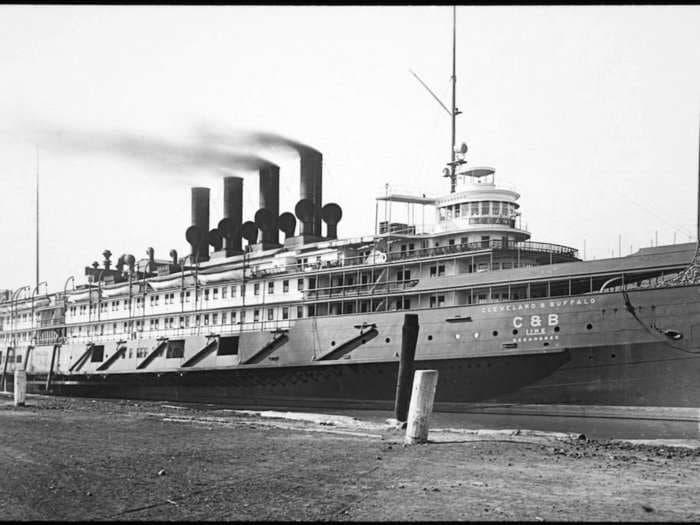 9 photos of the USS Wolverine, a strange WWII aircraft carrier that was originally a luxury paddlewheel steamer