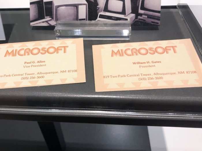 Check out Bill Gates' first business card at Microsoft, from after he dropped out of Harvard