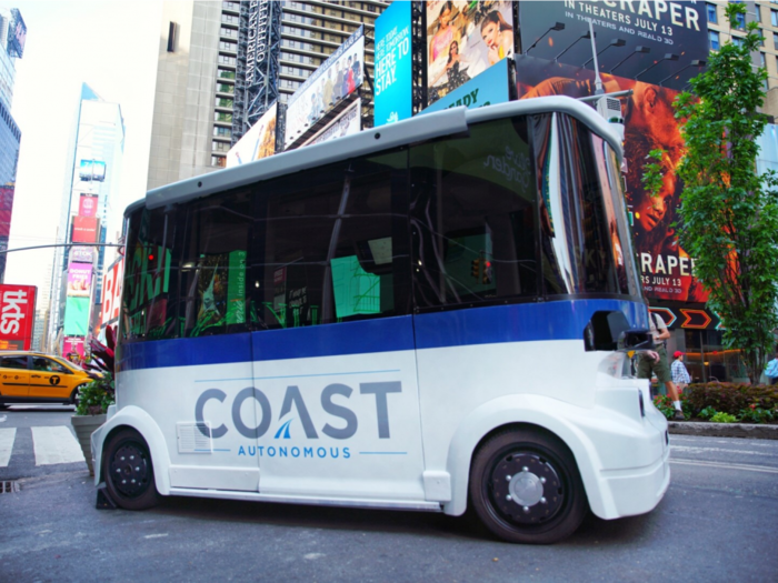 I rode in a self-driving shuttle in Times Square - and it showed what the early years of fully-autonomous vehicles might look like