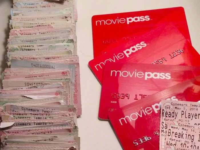 MoviePass' owner is back trading below $1, less than a week after it did a 1-for-250 reverse stock split to avoid being kicked off the Nasdaq