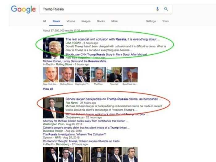 Trump has accused Google of rigging search results against him - but here's what actually happens when you search for Trump news on Google