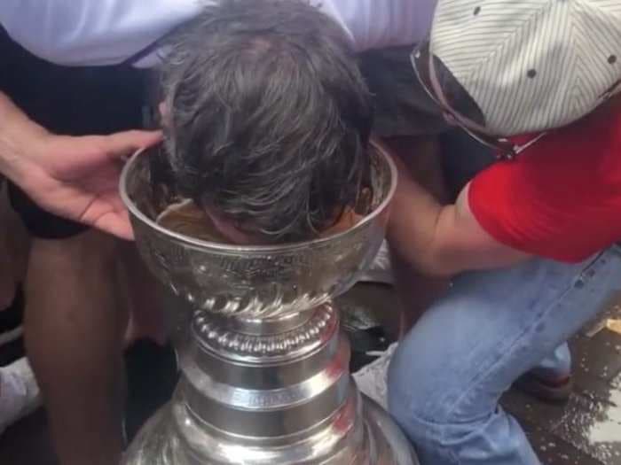 The Hockey Hall of Fame has asked players to stop doing keg stands from the Stanley Cup