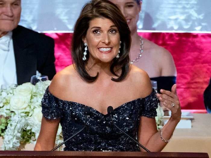 Outgoing UN Ambassador Nikki Haley jokes that when Trump found out she was Indian-American, he asked if she 'was from the same tribe as Elizabeth Warren'