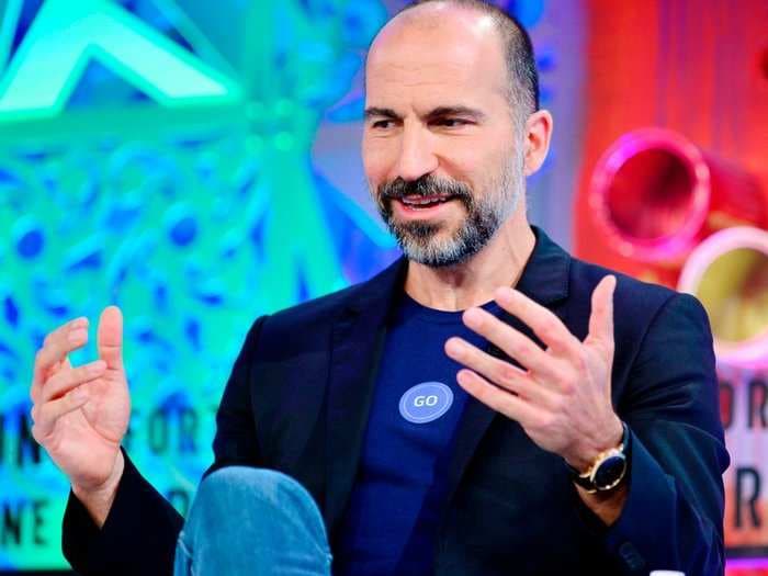 Uber's CEO just opened the door to a deal to buy $2 billion food delivery firm Deliveroo