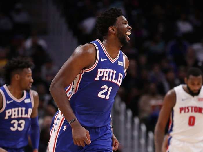 Joel Embiid pulls off another masterful flop to get Andre Drummond ejected