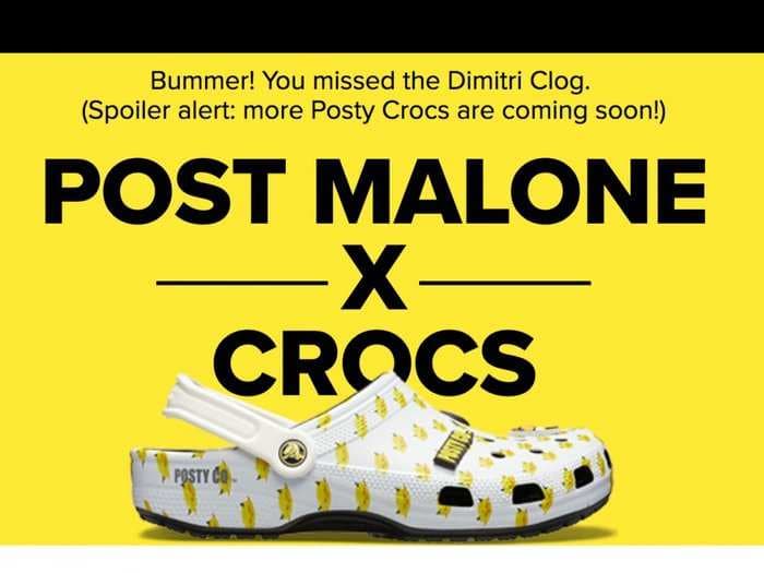 Crocs - one of teens' favorite footwear brands - partnered with Post Malone for a new shoe that sold out in less than a day