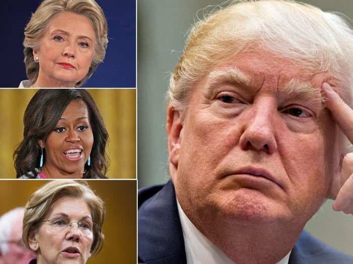 Poll: Trump would lose to every top Democrat woman including Michelle Obama, Hillary Clinton, or Elizabeth Warren