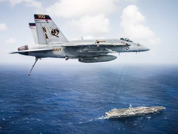 US F-18 fighter jet crashes into the Philippine Sea in the second USS Reagan crash in one month