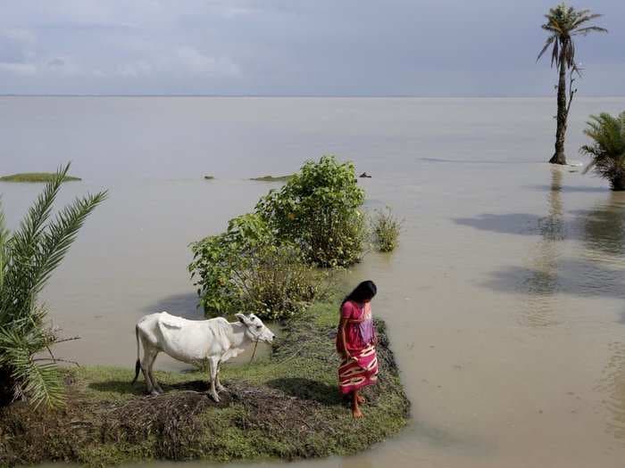 An island in India is disappearing, but some of the last residents say they can't afford to move away