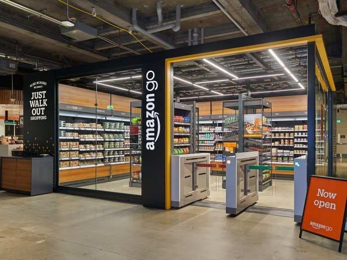 Amazon just opened its smallest cashierless store yet - and it reveals it's looking to take on everything from vending machines to Walmart