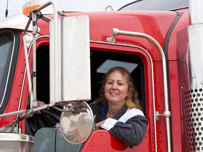 Only 6% of truck drivers are women - but the data suggests they're safer drivers who are less likely to quit their jobs