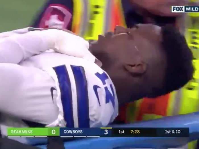 Cowboys receiver Allen Hurns suffered a gruesome ankle injury just minutes into Wild Card game