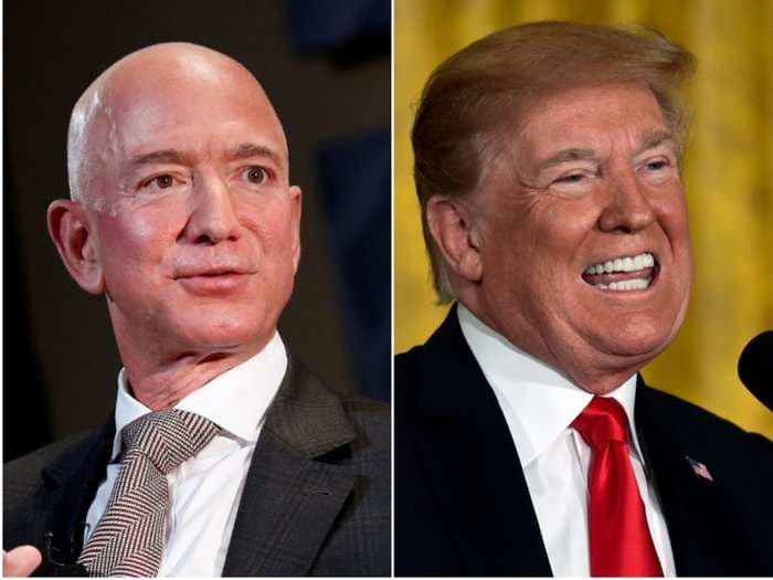 Trump invented a new nickname for Jeff Bezos in a tweet mocking his divorce