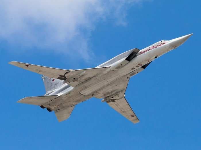 A Russian supersonic heavy bomber crashed in the Arctic, killing most of the crew