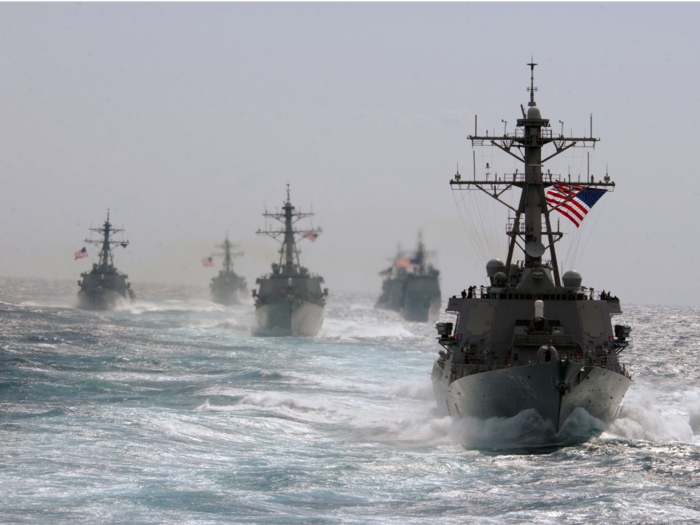 US Navy warships just challenged China with a South China Sea sail-by operation, and Beijing is furious