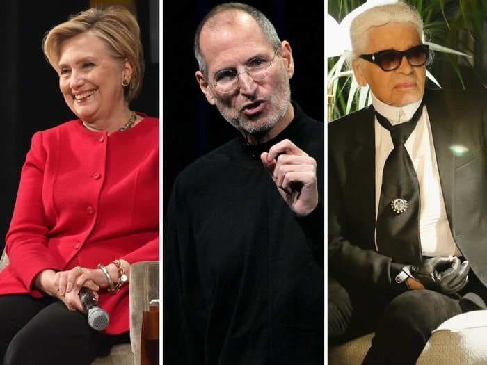 9 iconic work uniforms, from Steve Jobs' black turtleneck to Karl Lagerfeld's sunglasses and 1,000 white, high-collared shirts