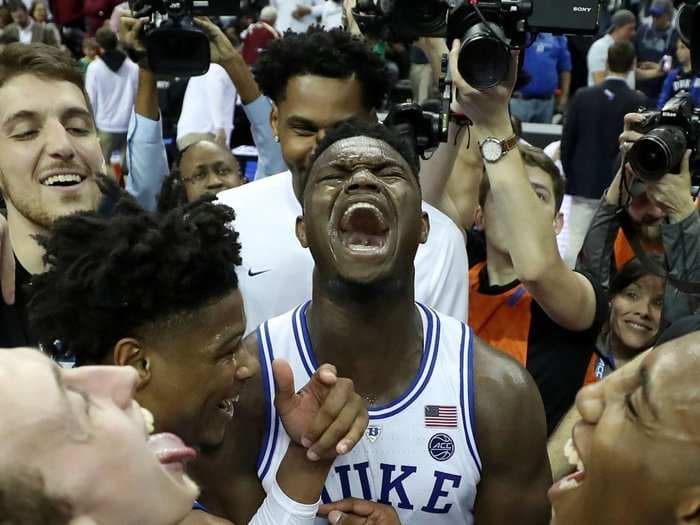 CBS hired a special cameraman to work the 'Zion Cam' and record every move the Duke star makes in his NCAA tournament run
