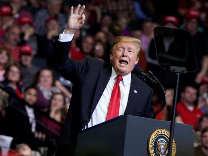 Trump escalates calls for revenge over the Mueller report, as supporters chant 'lock them up' at wild political rally