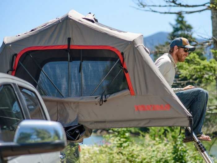 This $2,000 tent lets you camp outside without sleeping on the ground - it's pricey, but it's a lot cheaper than buying an RV