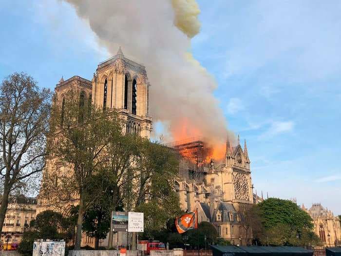 Why Notre-Dame Cathedral, a medieval stone church, has burned so quickly