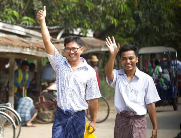 After 500 days in Myanmar prison for speaking truth to power, the two Reuters journalists walk free