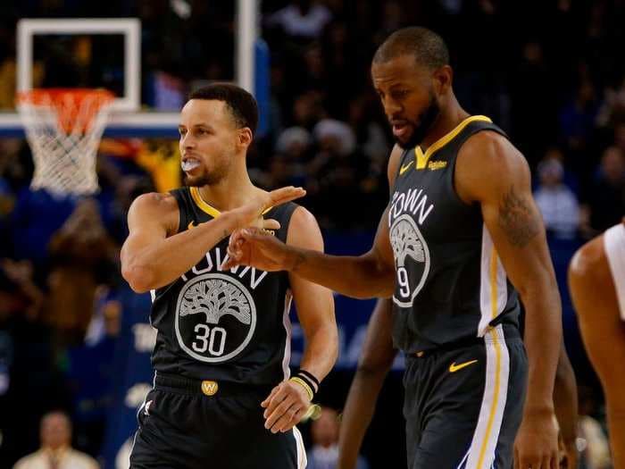 Andre Iguodala gave an eyebrow-raising answer about defending Steph Curry from 'peers' who are 'jealous'