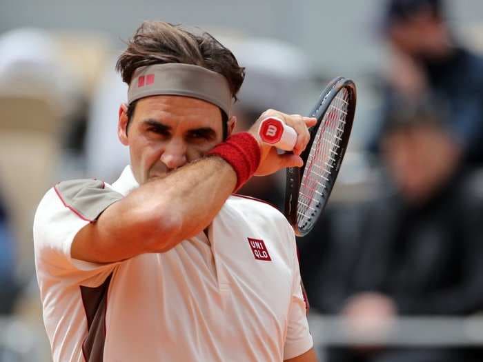 Roger Federer scared the snot out of a French Open fan when he lost his cool and hit a ball into the stands